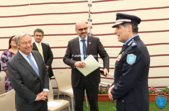H.E Major General Hazem Attallah Meets UN Secretary General In Ramallah