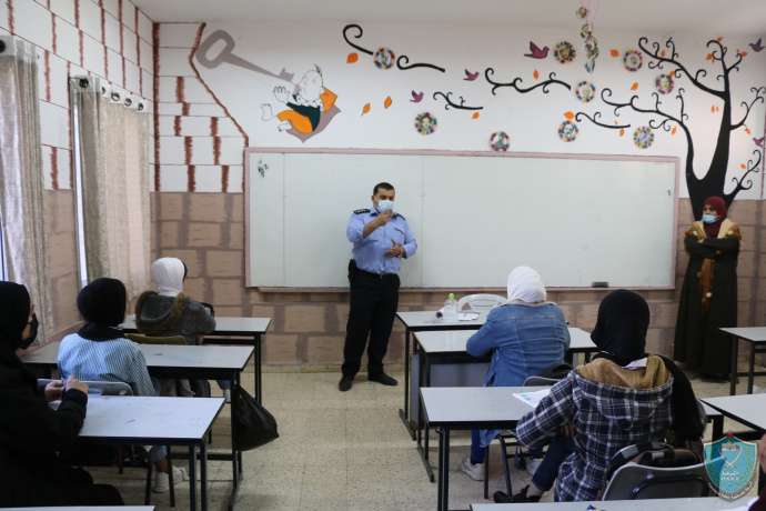 الشرطة تنظم نشاط توعوي في مدارس بلدة سيريس في جنين