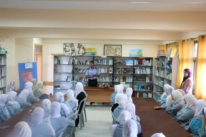 الشرطة تنظم محاضرات توعية في مدرسة بلدة مسلية جنوب جنين