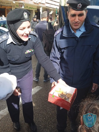 الشرطة تنظم وتأمن وتشارك في استقبال ضيوف مدينة نابلس  