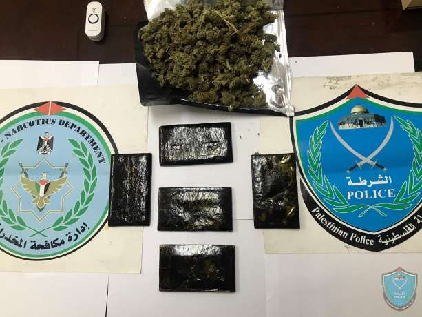 الشرطة تقبض على شخص من كبار تجار المخدرات وتضبط بحوزته ما يزيد عن نصف كغم  من المخدرات في طولكرم