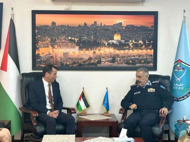 اللواء يوسف الحلو يجتمع بمدير مؤسسة INL في فلسطين