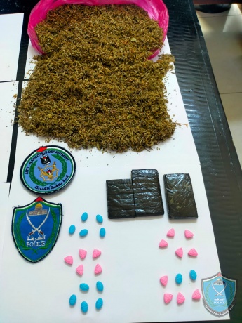 مكافحة المخدرات تضبط كمية من المواد المخدرة في مهمة مشتركة لشرطة رام الله وشرطة ضواحي القدس