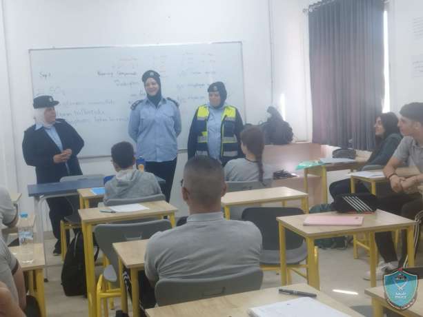 الشرطة تنظم سلسلة محاضرات توعوية في نابلس 