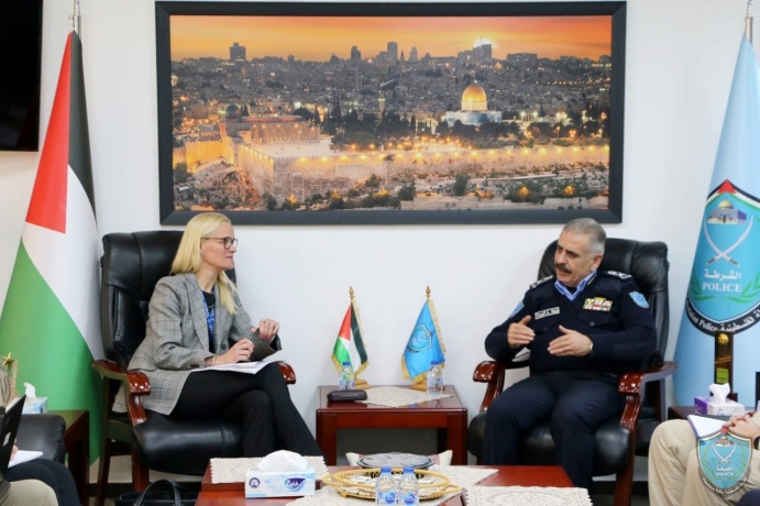 Major General Yousef El-Helo met today with Mrs. Karen Lemdal, the head of the EUPOL COPPS mission in Palestine