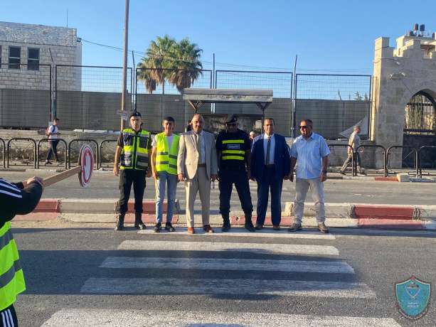 الشرطة تنظم فعاليات ترسيم خطوط للمشاة أمام المدارس في ضواحي القدس