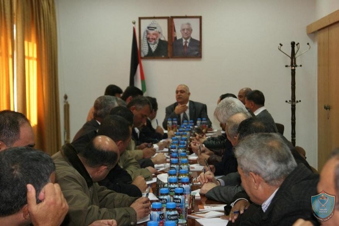 الشرطة تشارك في اجتماع المجلس التنفيذي لمحافظة قلقيلية