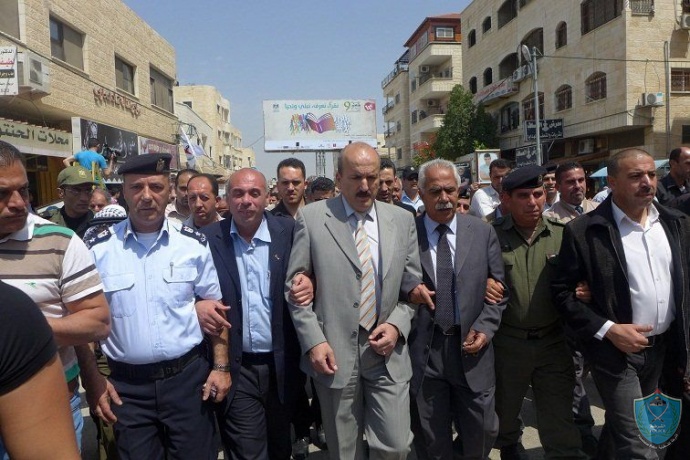 الشرطة تشارك في مسيرة تضامنية مع أسرى الحرية بمناسبة يوم الأسير الفلسطيني في جنين