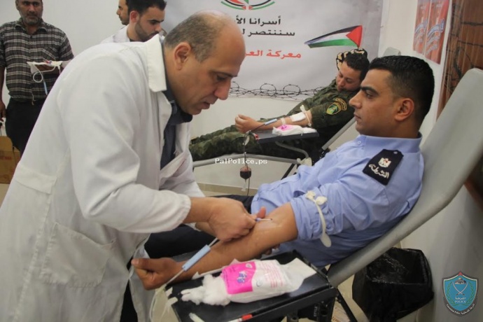الشرطة تتبرع بالدم بمناسبة اسبوع الطب المخبري في بيت لحم