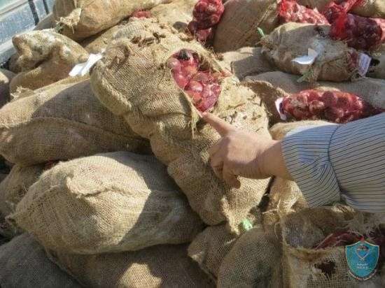 ضبط ما يقارب 500 كغم من الكستناء المتعفنة في جنين