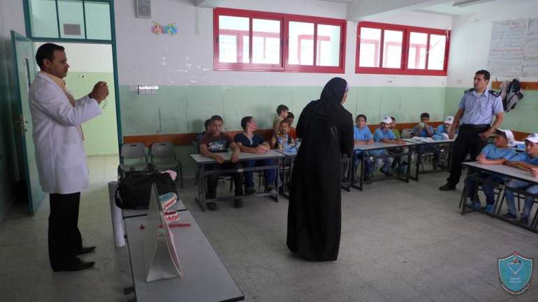 مديرية  الصحة تنظم محاضرة توعوية صحية لأطفال مخيم الشرطي الصغير في قلقيليه