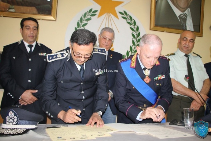 Palestinian Police signs a partnership agreement with the Police of Pozzuoli state in Italy