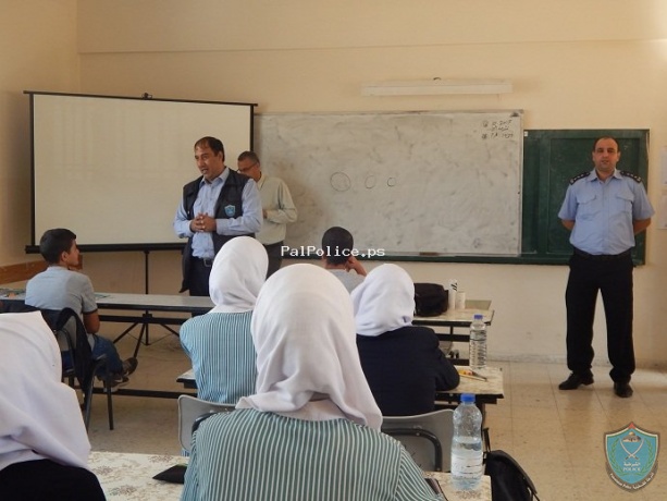 الشرطة تعقد 3 محاضرات  توعوية شرطية لطلبة مدرسة كفر صور  بطولكرم