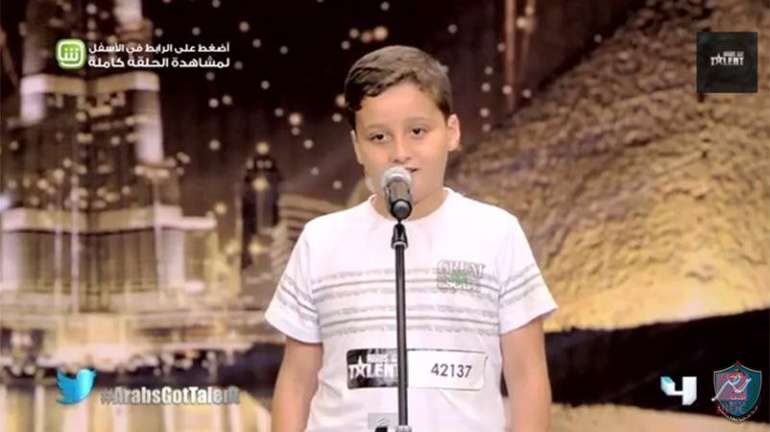 طفل فلسطيني موهوب يشارك في برنامج Arabs got talent