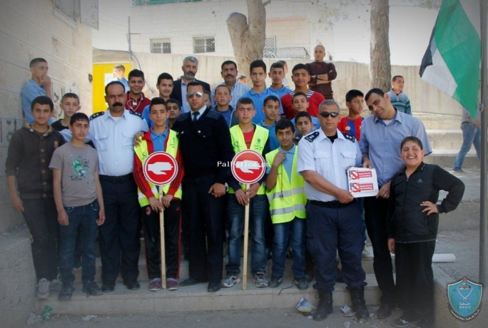 الشرطة تنظم يوم شرطي بعنوان "سلامتك في التزامك" لمدارس ومؤسسات قرية حوسان في بيت لحم