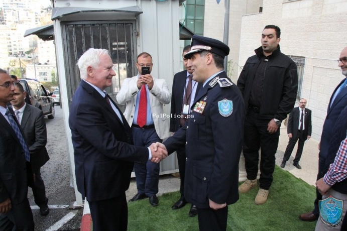 Major General Hazim Atallah the Chief of Police Opens the Palestinian Police Forensic Laboratory