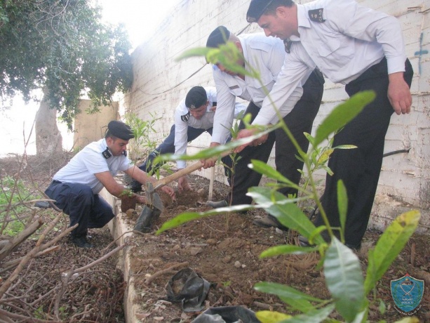 الشرطة تشارك بالاحتفال بيوم الشجرة ومشروع تخضير فلسطين في أريحا