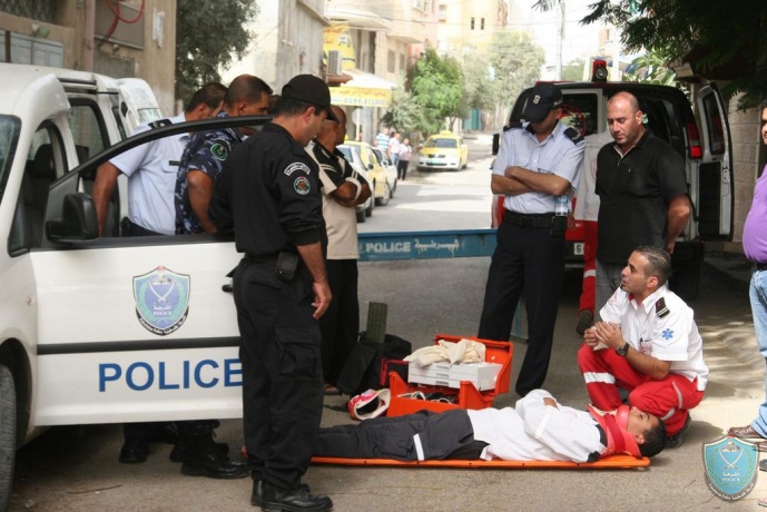 اربعة اصابات بين متوسطه وخطره بحادث سير ذاتي في رام الله