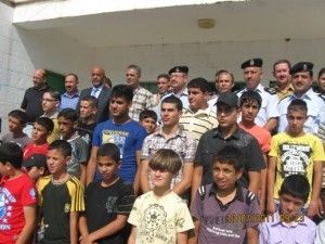 الشرطة تشارك بافتتاح مخيم أشبال منظمة التحرير الفلسطينية في سلفيت