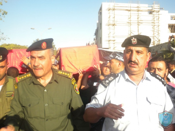 الشرطة تشارك في تشييع رفات شهداء الثورة الفلسطينية في محافظات الوطن
