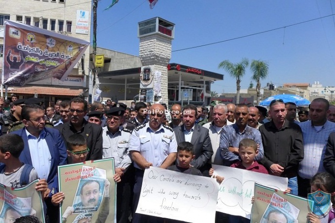 الشرطة تشارك في فعاليات يوم الأسير الفلسطيني في قلقيلية