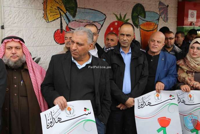 الشرطة تشارك بفعاليات إحياء يوم الشهيد  الفلسطيني في قلقيلية