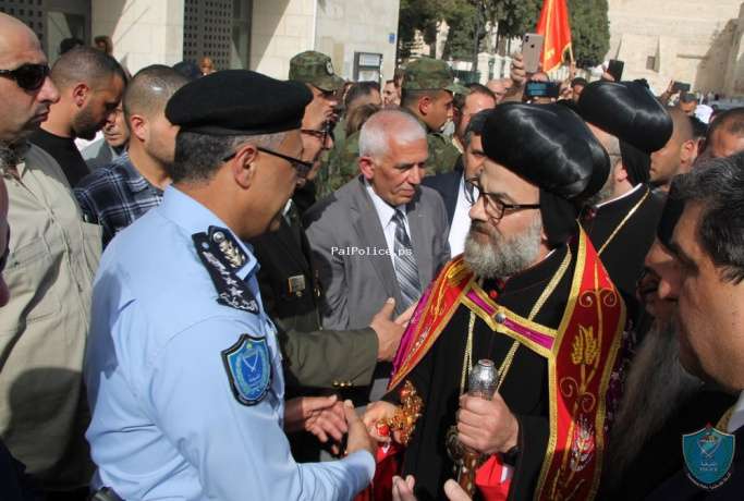 الشرطة تؤمن وتشارك بمراسم استقبال النائب البطريركي الجديد للسريان الارثوذكس في بيت لحم