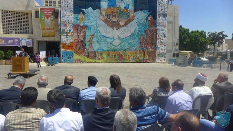 شرطة بيت لحم تشارك بمهرجان إزالة الستار عن أضخم لوحة زيتية في العالم