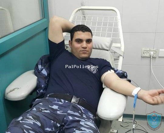 الشرطة تتبرع بالدم لانقاذ حياة مواطن في بيت لحم