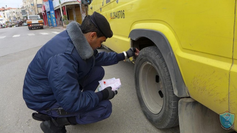 الشرطة تواصل حملة الفحص الشتوي للمركبات في قلقيلية