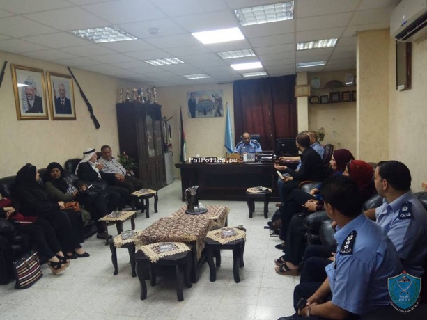 وفد اللجنة الاستشارية المساندة  للشرطة المجتمعية يزور شرطة محافظة سلفيت
